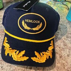 Vintage NRA National Rifle Association Black Gold Leaf Scrambled Eggs Trucker